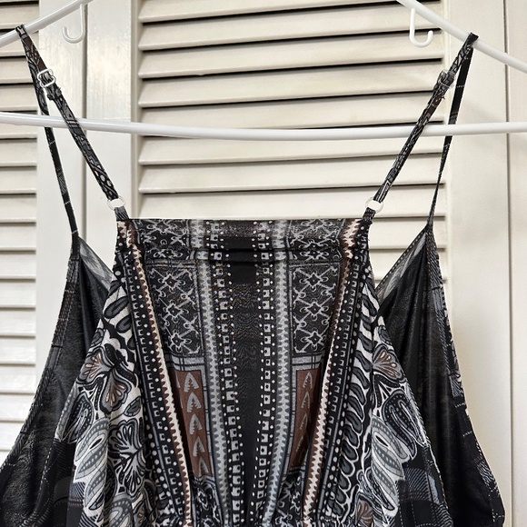 Forever 21 Dress Tartan Plaid Tribal Print Sleeveless Large NWT - Picture 8 of 17